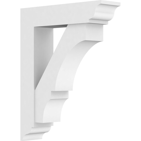 Ekena Millwork Standard Balboa Architectural Grade PVC Bracket With Traditional Ends, 5"W x 18"D x 24"H BKTP05X18X24BOA01 - main